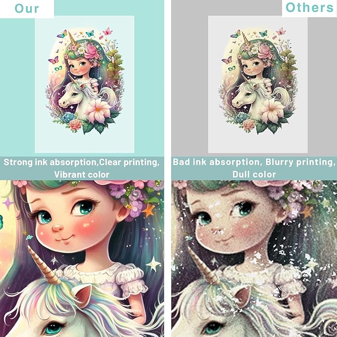 KASYU DTF Transfer Film, 30 Sheets 11"*17" DTF Paper with Smart Printing Pad for All Sublimation&DTF Printers,DTF Film for Sublimation Hack, Premium Direct to Film for All Color Fabric