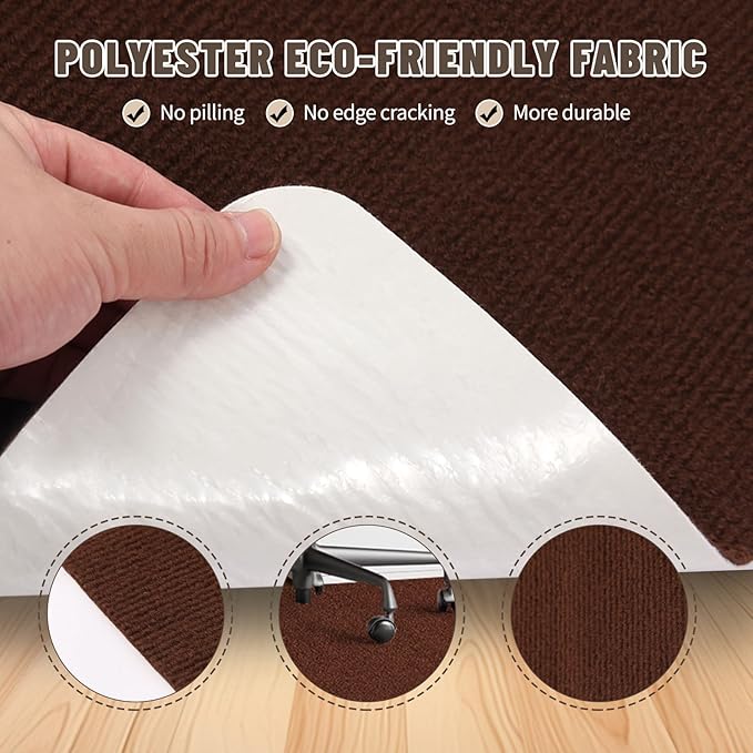 Office Chair Mat - for Hardwood Floors, Large Non-Slip Easy-Clean Floor Protection Blanket (Yellow-Brown, “48 x 36in”).