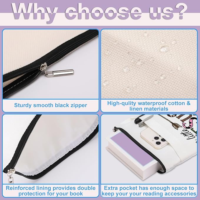 Inspirational Western Faith Christian Gifts Book Sleeve Book Cover Religious Cowgirl Accessories for Women Girls Lawyer Friendship Christmas Birthday Book Lovers Gifts Book Protector with Zipper