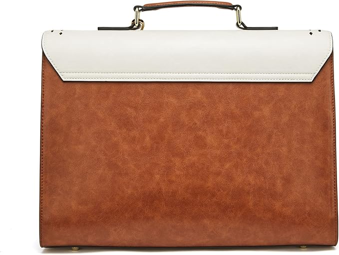 Telena Laptop Tote Bag for Women, 15.6 Inch Shoulder Tote Bag Leather Briefcase for Women, Large Capacity Handbag Bags