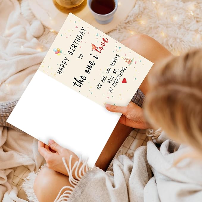 ICOOLY Romantic Birthday Card Gift for Men & Women – Heartfelt Greeting with Sweet Message – Perfect for Husband, Wife, Boyfriend, or Girlfriend – Birthday Card for Him, Her