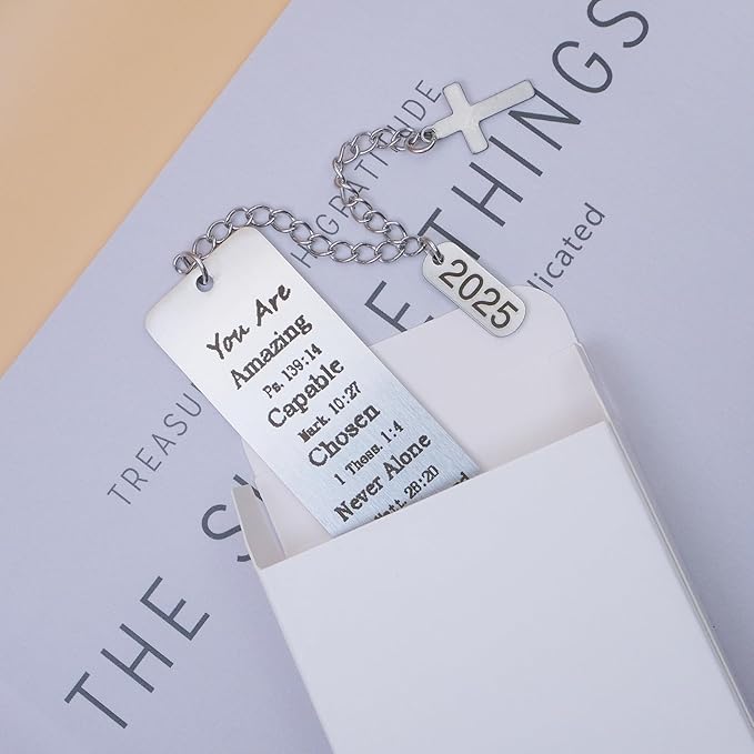 Graduation Gifts for Him Her 2025 Graduation Bookmark Gifts Class of 2025 Christian Graduation Gifts for Women Men Girls Senior 2025 High School College Graduation Gifts for Her Bible Book Marker