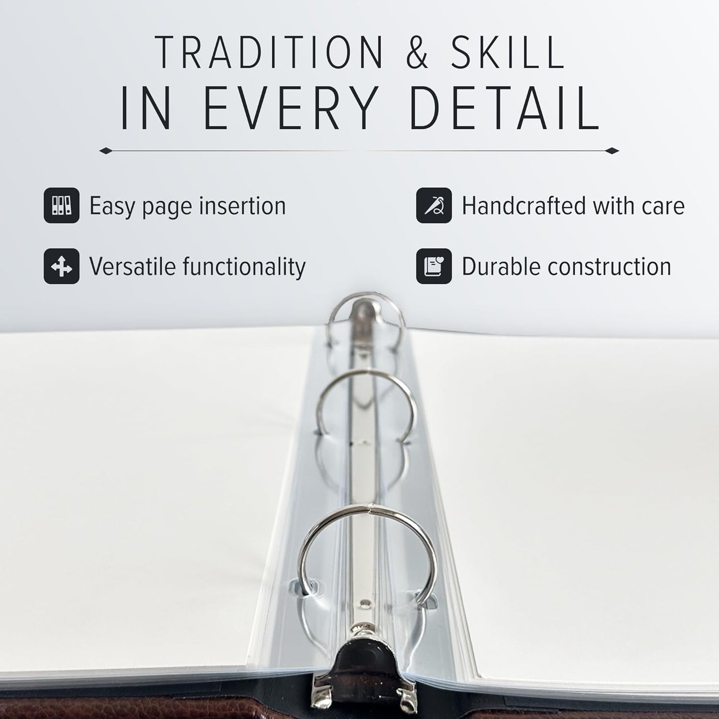 Gallery Leather Presentation Binder (1.25", Without Window, Acadia Navy - Air Force)