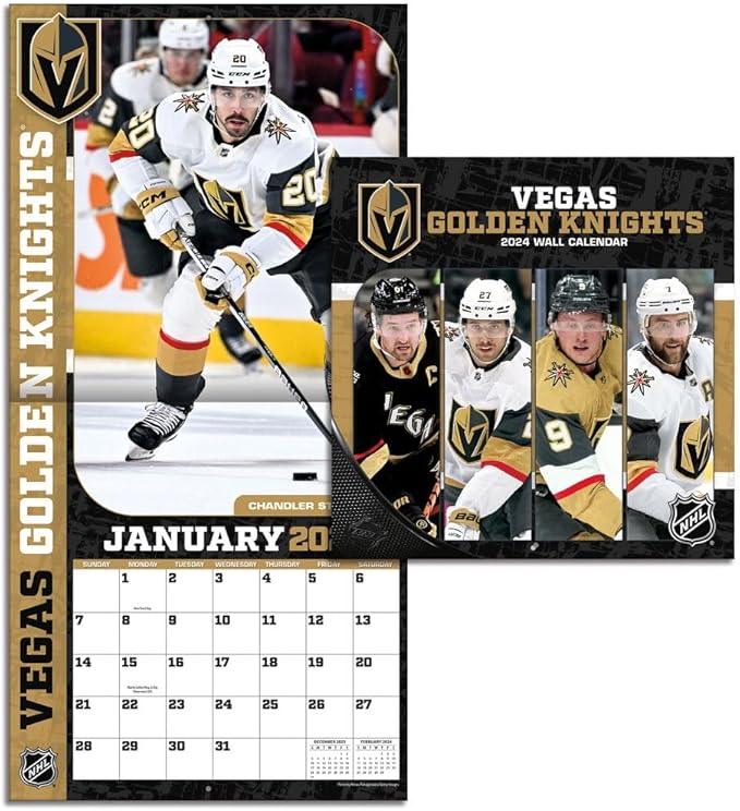 TURNER SPORTS Vegas Golden Knights 2024 Mini Wall Calendar (24998040623)