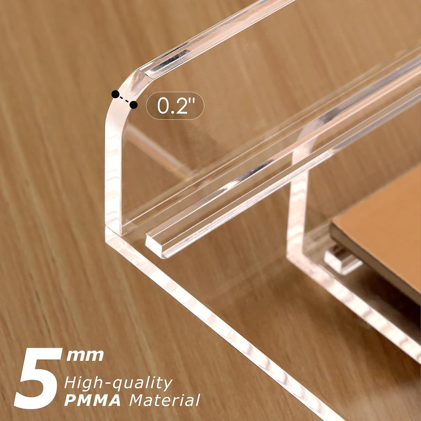 SANRUI 4 Tier Stackable Paper Letter Tray, Acrylic Vertical File Tray A4 Desk Organizer and Accessories Sorter Trays, Clear Workspace Office Supplies Organizers,12inx9.25inx6.6in