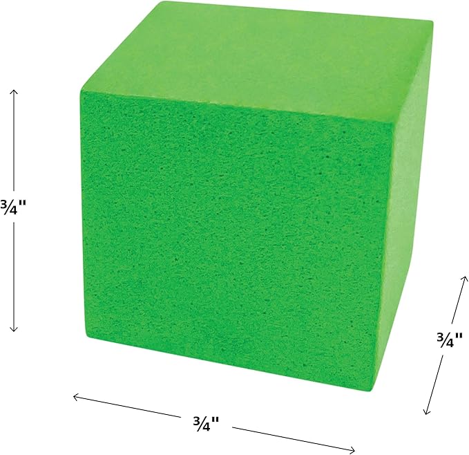 STEM Basics: Multicolor 3/4" Foam Cubes - 40 Count