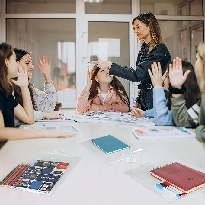 Hanging Storage Bags with Hanger,13" X11" Large Hook Hang-Up Clear Plastic Bags,Book Pouch School Supply Kit Classroom Organization for Classroom Library School Supplies Home Pharmacy Use (30)