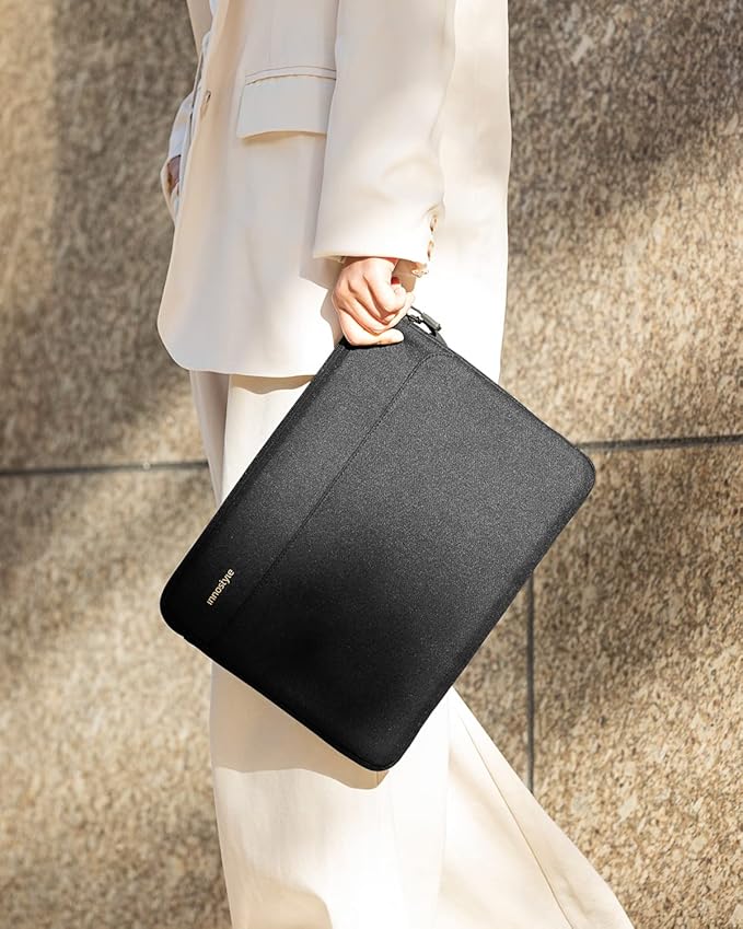 Protective 13 Inch Laptop Sleeve for 13 13.3 MacBook Air/Pro, 13 HP Dell Lenovo Asus Notebook - Shockproof, Water-Resistant with Accessory Pocket (Gray, 13 inch)