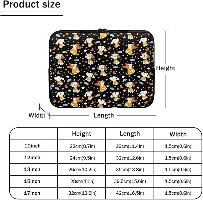 Corgi Dog Printed Computer Bags for Laptops, Water Resistant 12 Inch Laptop Bag Laptop Briefcase Travel Case for Women Men Teens, Compatible with Most Laptops