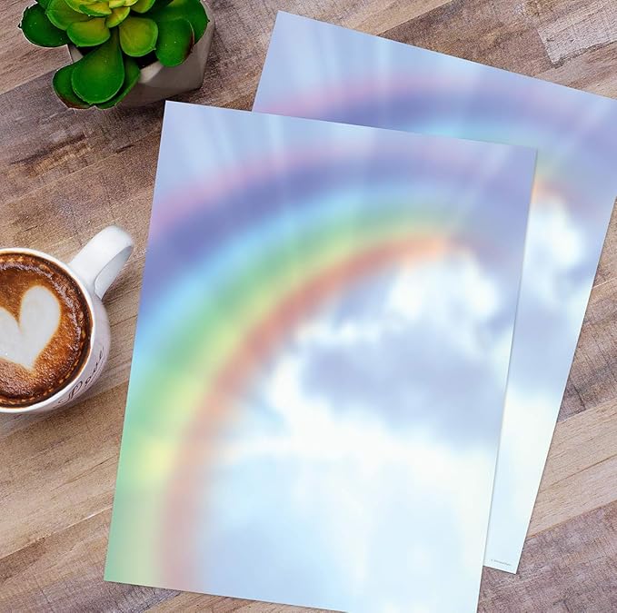 Great Papers! Rainbow Bright Letterhead, 8.5 x 11 Inches, 80 Count (2013193)