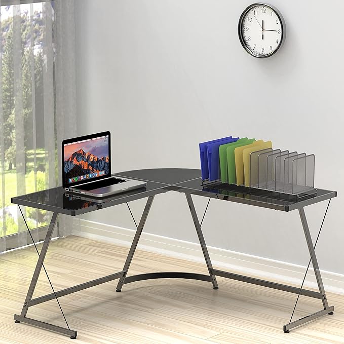 Simple Houseware Expandable 5 Section Upright File Sorter Organizer, Silver