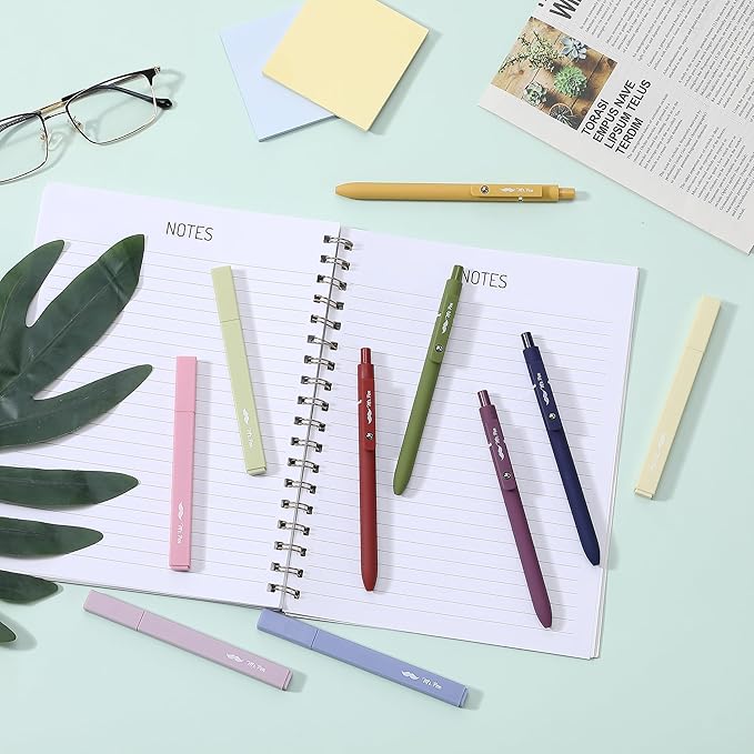 Mr. Pen- Aesthetic Highlighters and Gel Pens, 10 Pack, Vintage Color Bible Highlighters No Bleed, Black Ink Gel Pens, Highlighter Pens, No Bleed Highlighters for Bibles, Gel Pens