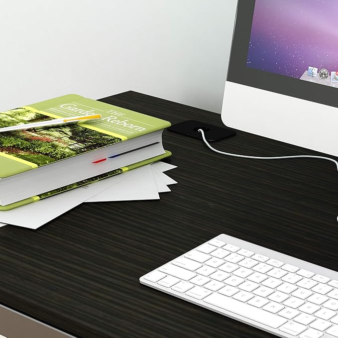 SHW 55-Inch Commercial-Grade Office Computer Desk, Espresso