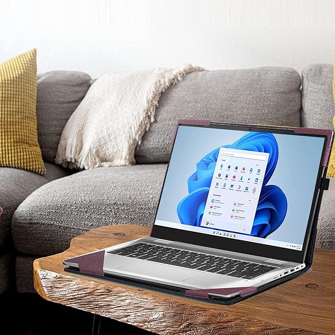 Laptop Case for Lenovo Flex 7 14IAU7 14IRU8 | Slim 7 14IAP7 14IRP8 |IdeaPad Flex 5 14IAU7|IdeaPad Flex 5i 14 2-in-1 Laptop Detachable Laptop Protective Cover Shell (Wine red)