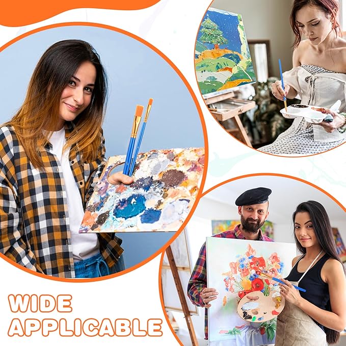 ESRICH Paint Brushes Set,2 Packs 20 Pcs Acrylic Paint Brush Set,Watercolor Oil Acrylic Nylon Hair Brushes,Artist Paintbrushes for Acrylic Oil Watercolor Painting Artist Professional Kits,Blue