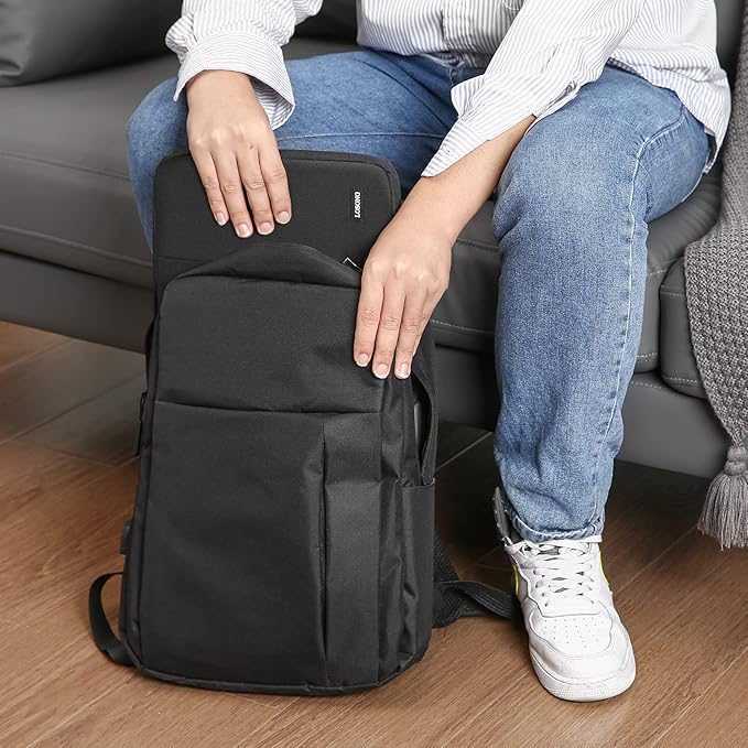 18.5 Inch Portable Monitor Case, Losong Protective Carrying Sleeve for Most 18-18.5" Portable Monitors,Water Resistant Laptop Display Bag with Accessory Pocket, Size-17.7"x11.2" Black