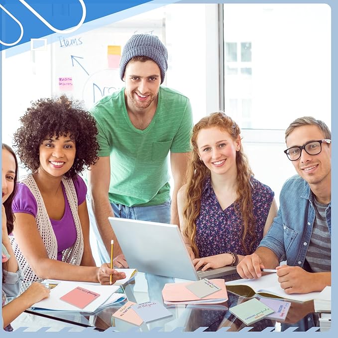 Yinder 24 Pcs Employee Appreciation Sticky Notes Thank You Gifts Bulk Note Pads with Sayings Teacher Gift Mini Pocket Inspirational Notepads for Coworker Office Supply 3 x 3''(Aesthetics,Thanks)