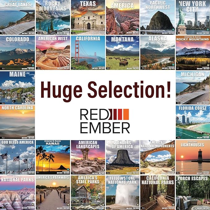 RED EMBER Select - Untamed & Scenic Hawaii 2025 Wall Calendar 12 Month | 12" x 24" Open | Thick & Sturdy Paper | Giftable | Calendar 2025