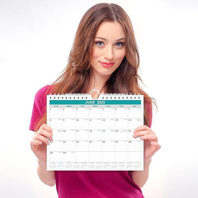2025 Wall Calendar - Monthly Calendar 2025, 8.5" x 11", January 2025 to December 2025, Calendar with Twin-Wire Bound, Wall Calendar with Writing Blocks
