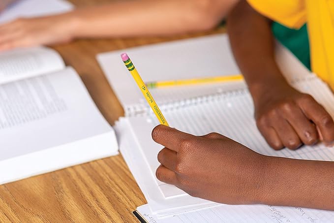 Ticonderoga Tri-Write Triangular Pencils, Wood-Cased #2 HB Soft, Yellow (13856) (Pack of 6, 72 Count Total)