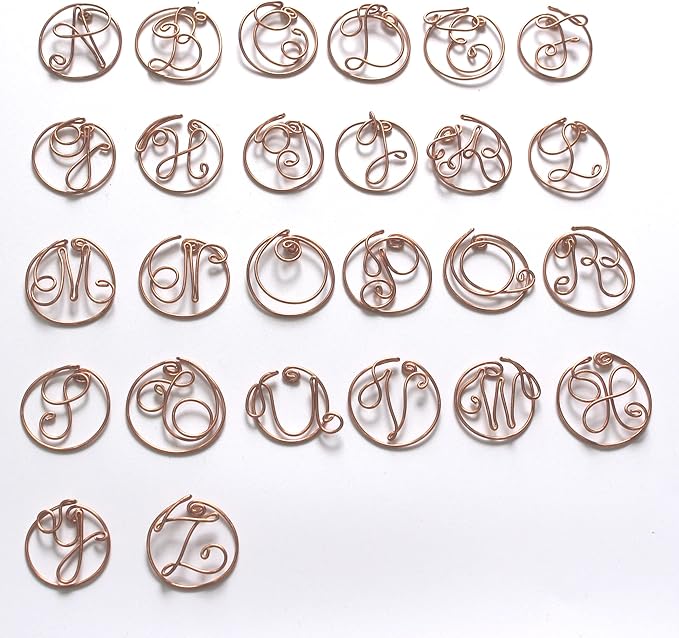 Personalized Initial Copper Card, Copper Initial, Anniversary Card for Her, Couple, Gift for Her (H)