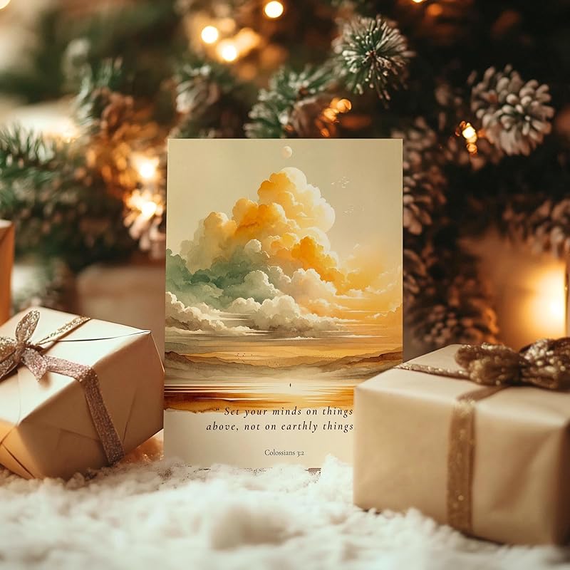 | Christian Greeting Cards Set of 6 with Envelopes | Blank Greeting Cards, Christian Gifts for Women, Scripture Cards Religious Gifts Christian Décor (5"x7" Inspirational Scripture Set)