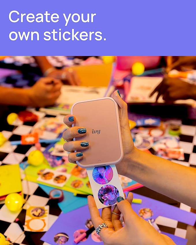 Canon IVY ZINK Pre-Cut Circle Sticker Paper, 20 Sheets (Pack of 2)