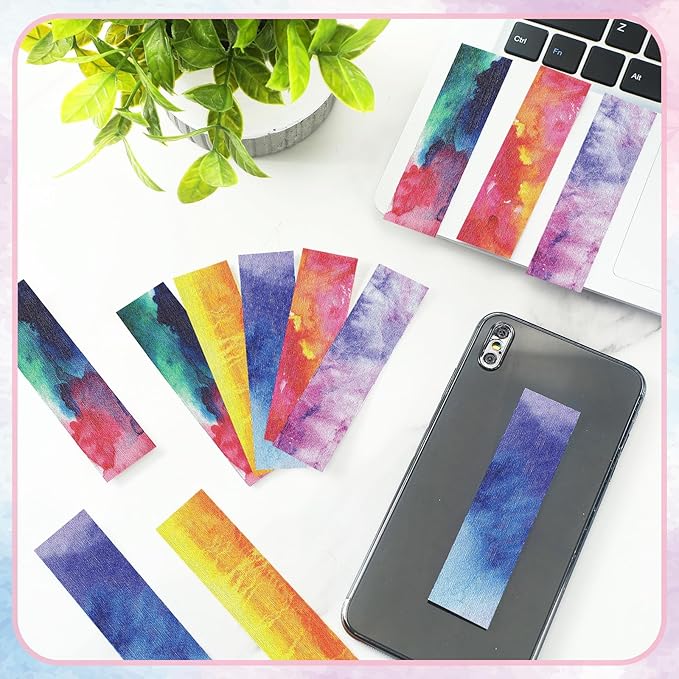 80 Pcs Anxiety Sensory Stickers with Inspirational Quotes Calm Textured Strips Relief Mental Health Stickers School Office Adhesive Sensory Tape Anti Stress Toys for Adults Teens (Trendy)