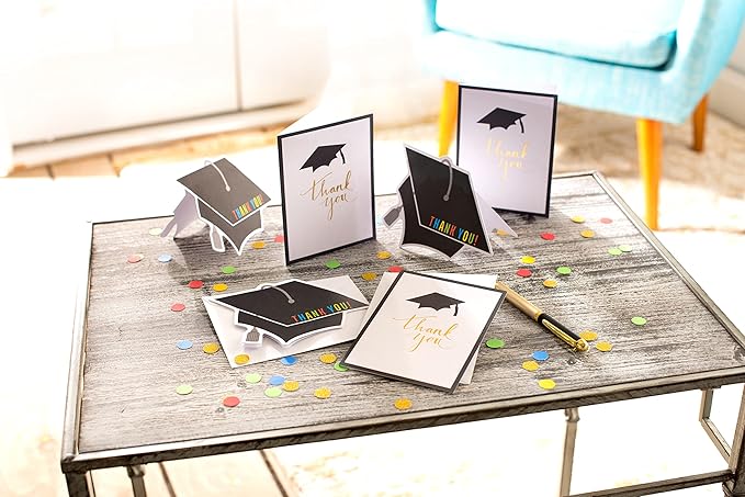 American Greetings Graduation Thank You Cards with Envelopes, Graduation Cap (50-Count)