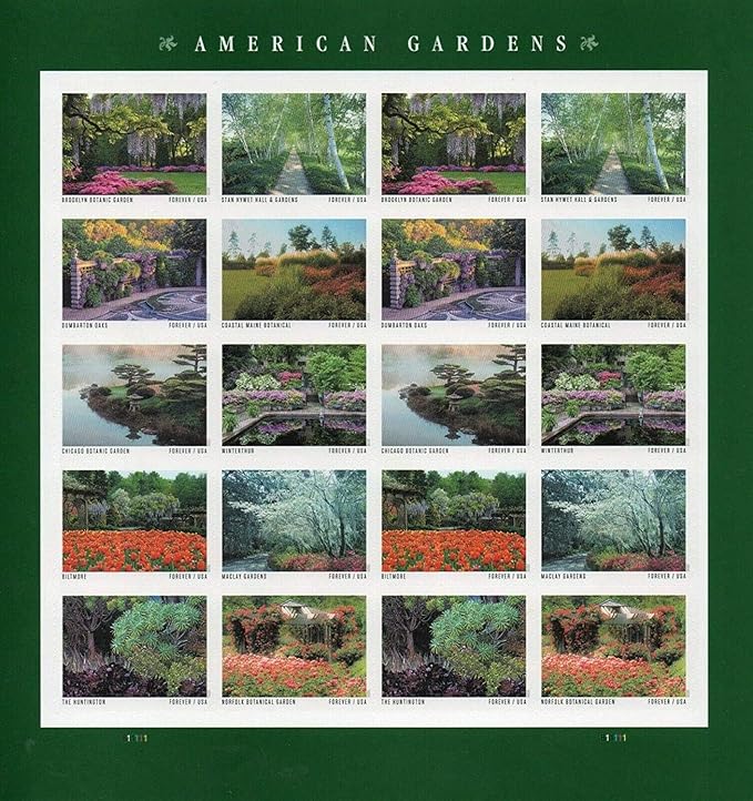 American Gardens 2020 (Sheet of 20) First-Class Mail Forever Postage Stamps