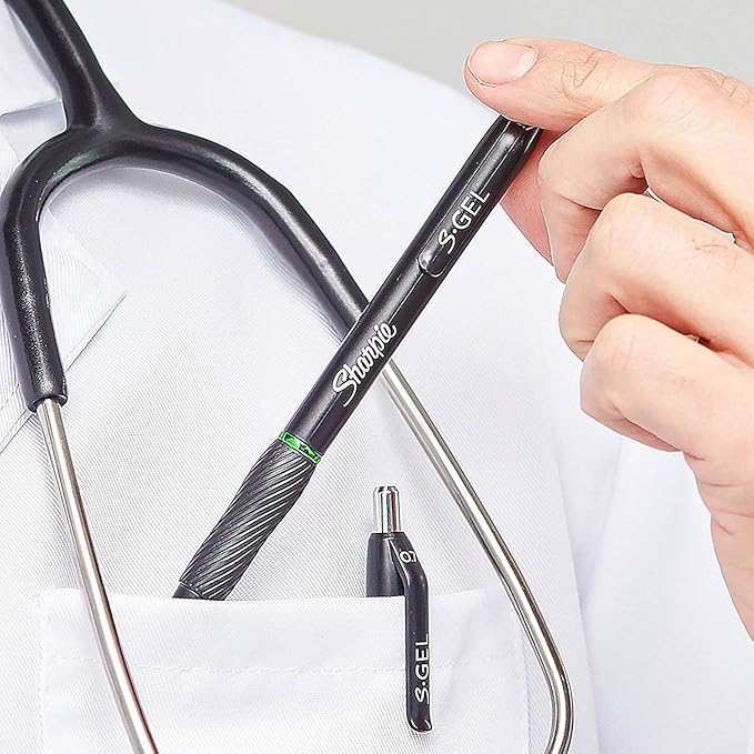 Sharpie S-Gel, Gel Pens, Drawing Pens, Gel Ink Pens For Journaling, Writing Pens, Coloring Pens, Bold Point Pens (1.0Mm), Blue Ink Gel Pen, 12 Count