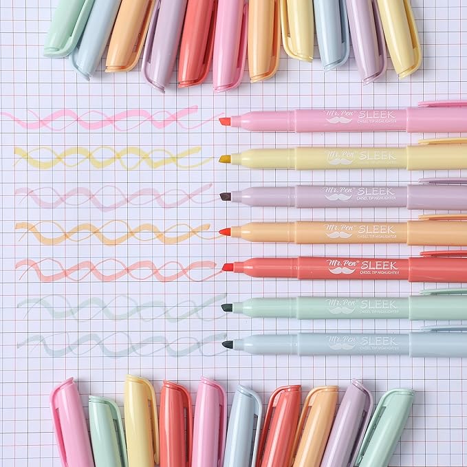 Mr. Pen Highlighters - 28 Pack Assorted Colors, Colored Highlighters Set
