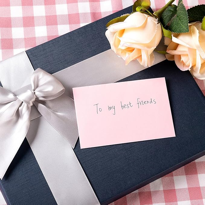 120 Pack Mini Envelopes Small Envelopes Self-Adhesive Kraft Paper Tiny Pockets for Business Cards Christmas Holiday Small Gift Cards Invitations Cards(4.13"×2.76") (Pink)