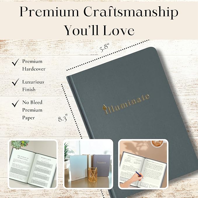 Mental Health Journal for Women & Men: 90-Day Guided Mindfulness Self-Care Grey Planner, Mindfulness, Wellness, and Anxiety Relief, Mental Health Gift