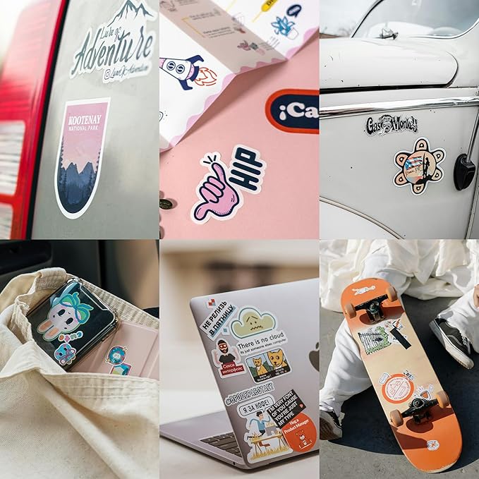 Matte Printable Vinyl Sticker Paper for Inkjet & Laser Printer - 30 Sheets - 8.5" x 11" - Waterproof, Dries Quickly Vivid Colors