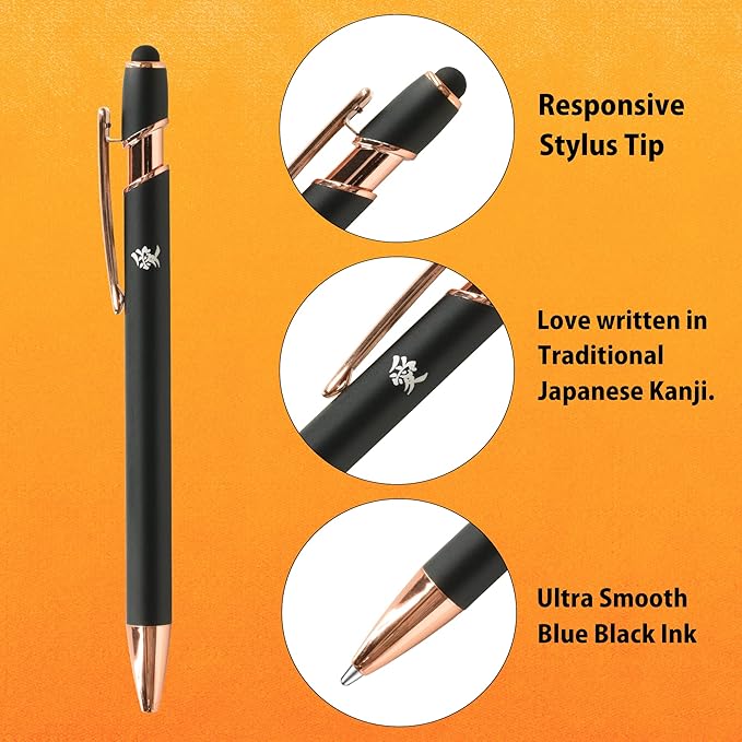 Plus Stationery Kit Navy (Scissors, stapler, tape, liquid glue, cutter, ruler, tape measure, pin for SIM card replacement) TD-001 30-212 With Original Stylus Ballpoint Touch Pen