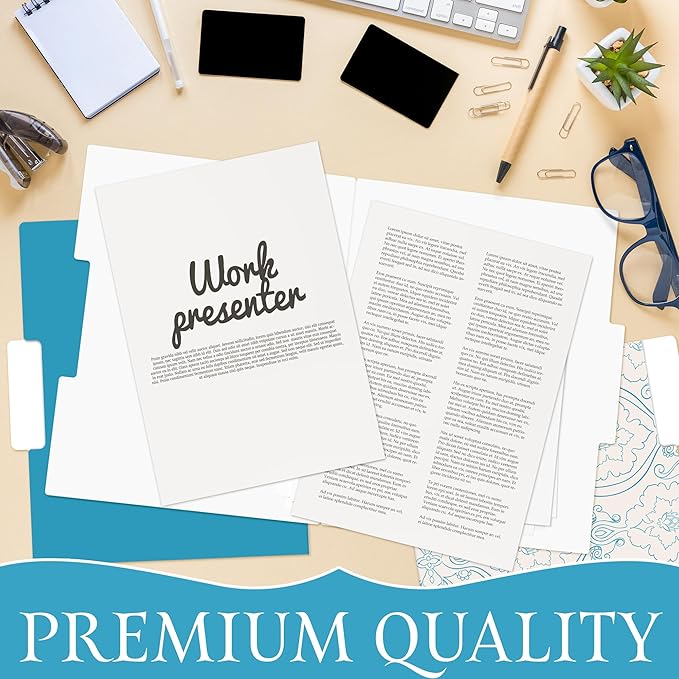 18 PCS Decorative File Folders Set, Stylish Design, Heavy Duty Letter Size Folders for Organizing Papers by Date or Day, Colorful Patterned File Folders for Home or Office Use