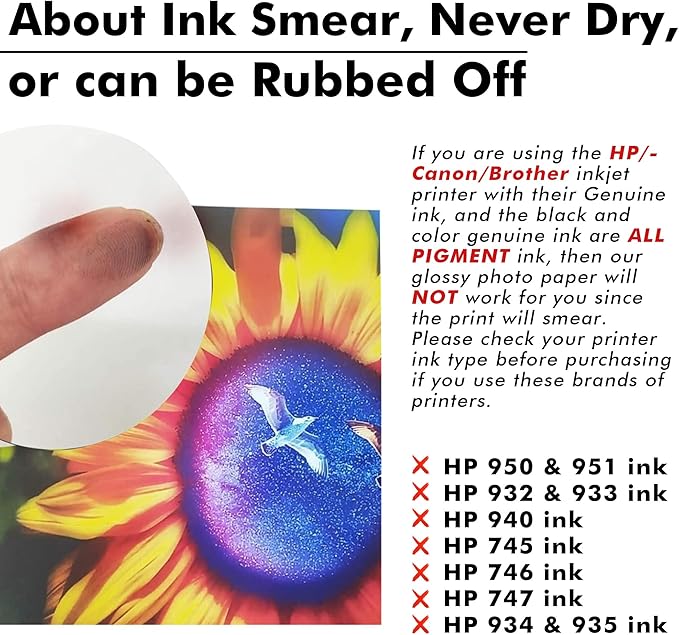 Koala Glossy Inkjet Photo Paper 8.5X11 Inches 48lb 100 Sheets Professional Glossy Photographic Paper Compatible with Inkjet Printer Use DYE INK 180GSM