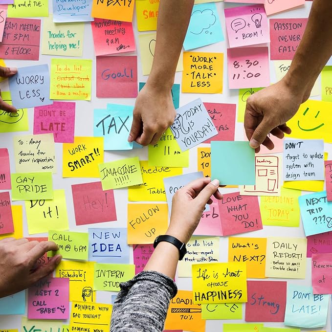 ZCZN Small Sticky Notes, 2in x 2in, 100 Sheets/Pad, 8 Pads/Pack, Pink