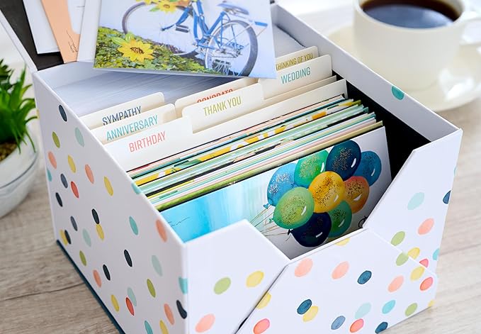 American Greetings 60-Count All Occasion Greeting Card Assortment with Storage Box, Dividers, Envelopes and Seals (Kathy Davis Designs)