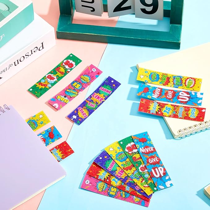 36 Pieces Anxiety Sensory Stickers Cute Fidget Textured Strips Toys Anti Stress Tactile Rough Sensory Calm Textured Strips Adhesives Anxiety Relief for Adults Teens Desk Classroom (Hero Style)