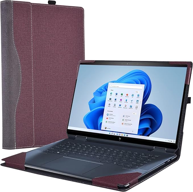 Laptop Cover for HP Spectre X360 16-f 16t-f Envy 16-h/ 15z-ef2000 Touch optional/15 The 200 Touch /15-dy5097nr/15-dy2096nr /15-bp 15-ds 15-dr Computer Bag(15.6inch, red Wine)