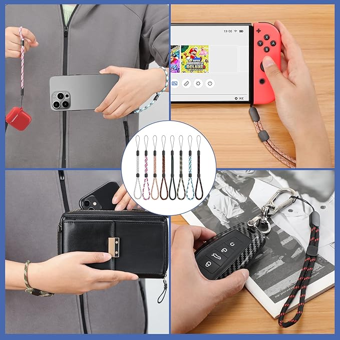 Hand Wrist Strap Lanyard, Adjustable Nylon Colorful for Mobile Phone, Camara, USB Flash Drive, ID Name Tag Badge