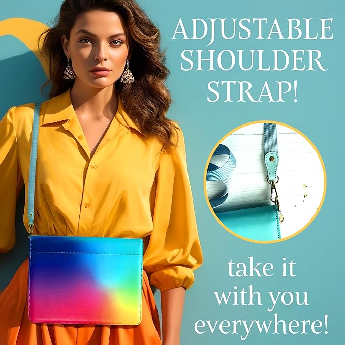 Portfolio Organizer Comes with a Small Notebook, Faux Leather Portfolio, Multicolored Padfolio, Padfolio for Women, Portfolio Notebook, Leather Folder, Business Folder, Portfolio Binder