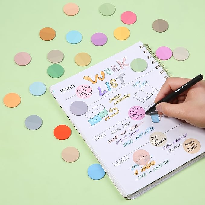 Mr. Pen- Transparent Sticky Note Set, 560Sheets, Colorful, Round Transparent Sticky Notes Set, Bible Sticky Notes Clear Sticky Notes Transparent, Bible Notes, Transparent Sticky Notes for Bible Study