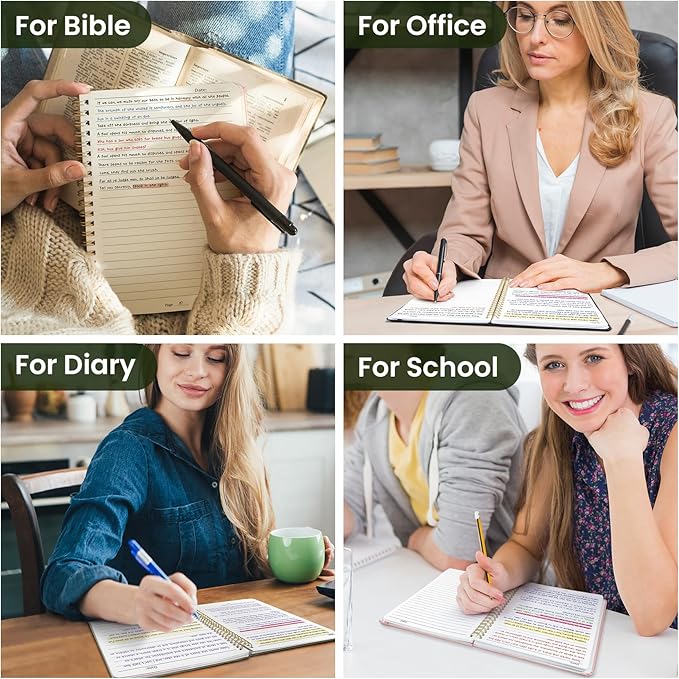 Lined Spiral Journal Notebook for Women & Men, 140 Pages, College Ruled Hardcover Notebook for Work & Note Taking, Journals for Writing, A5(6"x8") - Green