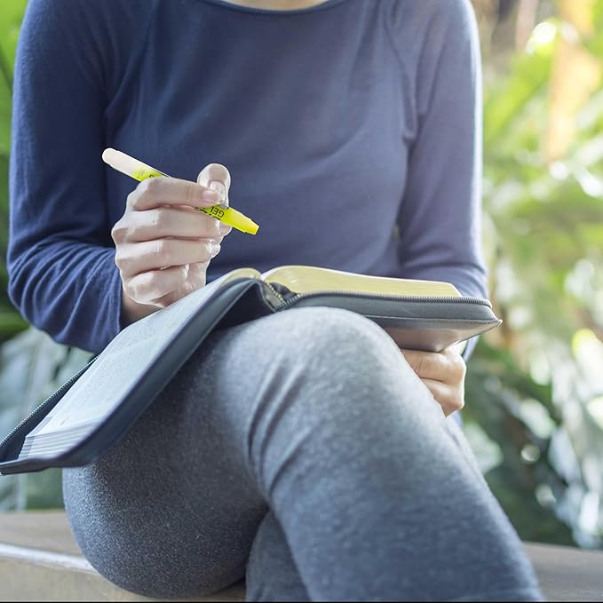 U.S. Office Supply 6 Pack of Yellow Bible Safe Gel Highlighters - Bright Neon Fluorescent Yellow Color Markers, Highlight On Any Paper - Won't Bleed, Fade or Smear - Twist-Up Design, Study Guide