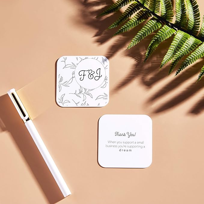 Avery Clean Edge Printable Square Cards with Sure Feed Technology, Rounded Corners, 2.5" x 2.5", White, 180 Blank Cards for Laser Printers (35703)