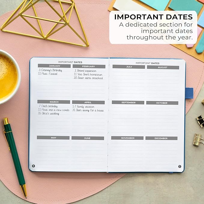 Clever Fox Address Book with alphabetic tabs - PU Leather Telephone and Address Book for Keeping Contacts Safe, Contact Organizer Journal, Medium Size (5.3″ x 7.7″) Hardcover, Mystic Blue