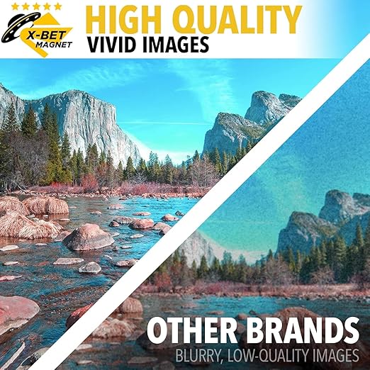 X-bet MAGNET Inkjet-Optimized Printable Magnetic Sheets - 8.5x11 Paper for DIY Stickers, Decorations, Labels - Easy to Print, Cut & Create Your Own Magnets (Glossy, 15pcs)